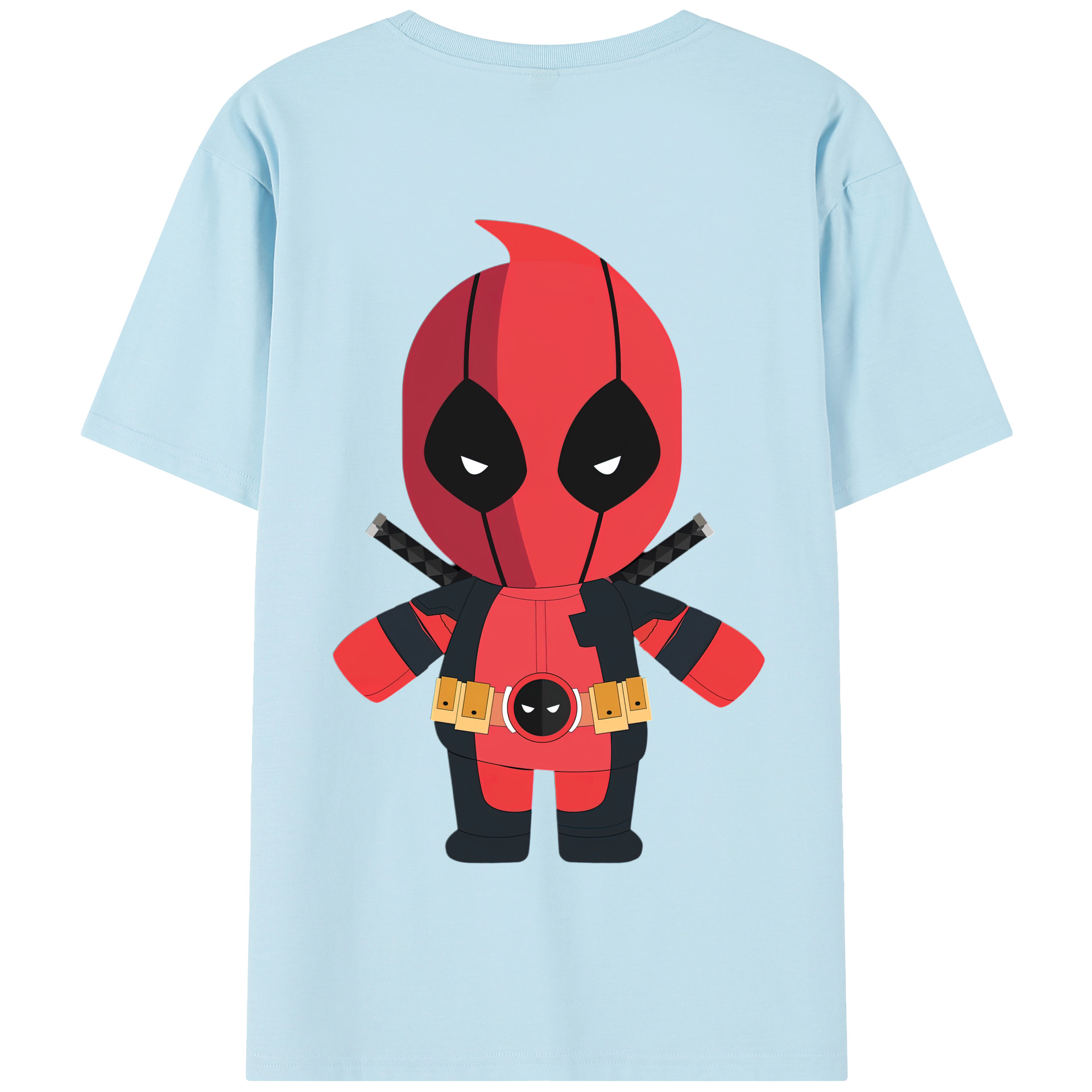 （画像用） Deadpool デッドプール 綿100％半袖Tシャツ（背面プリント）